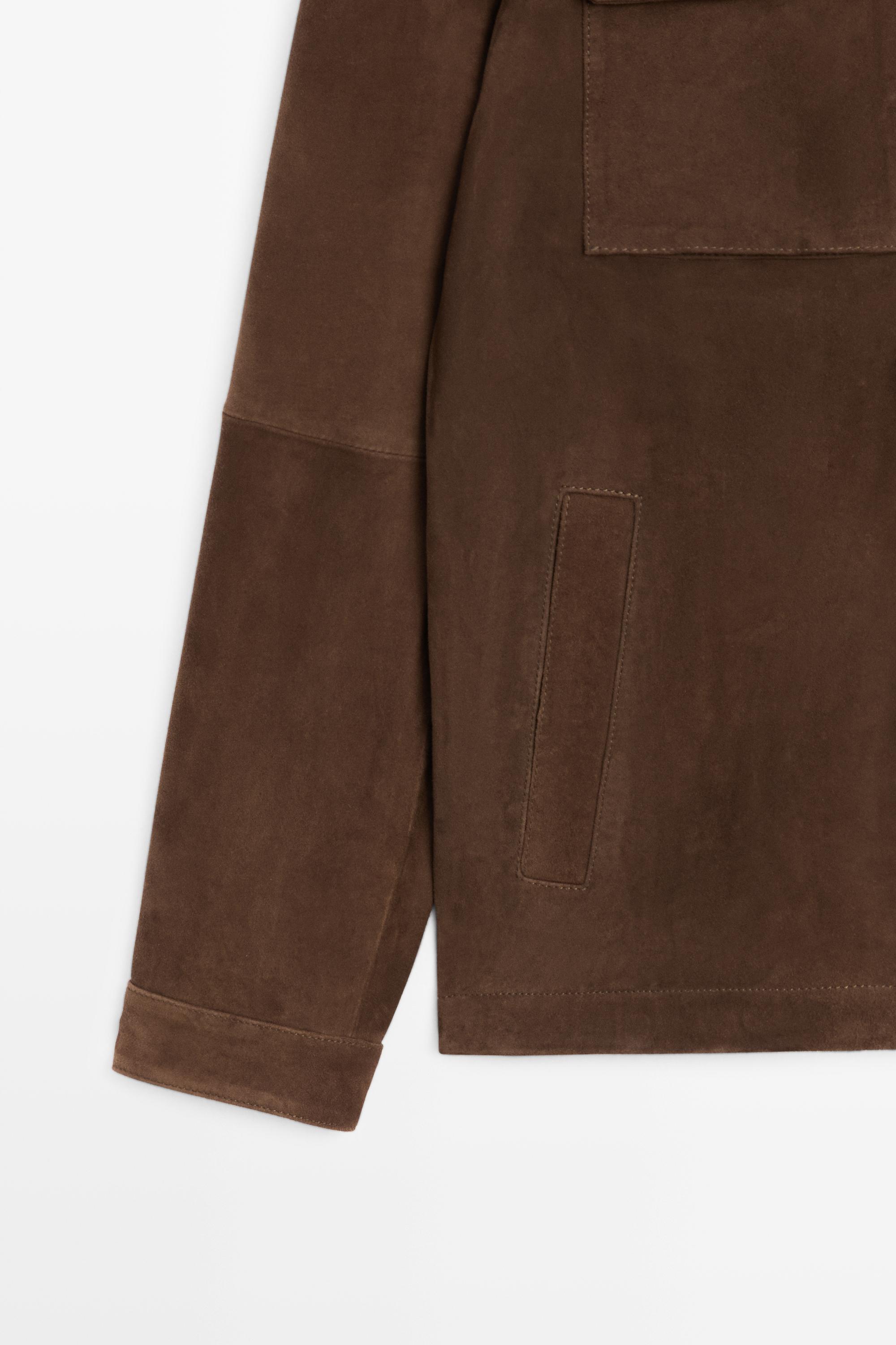 Suede jacket with pocket details